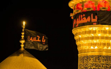 تعویض پرچم حرم مطهر امام حسین(ع)